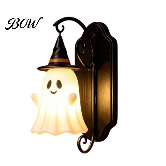 Creative Theme Party Lighting Cute Ghost Wall Light, Wizard Hat Lamp, Decorative Atmosphere Light for Mount Lamp Halloween Home Hallway Entrance