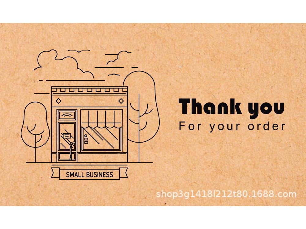 30er-Pack Dankesgrußkarten aus Kraftpapier – Blanko-Geschenkkarten