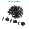 ACROPIX 50pcs Car Rivet Fastener Bumper Fender Push Clip Universal 5mm Hole Black