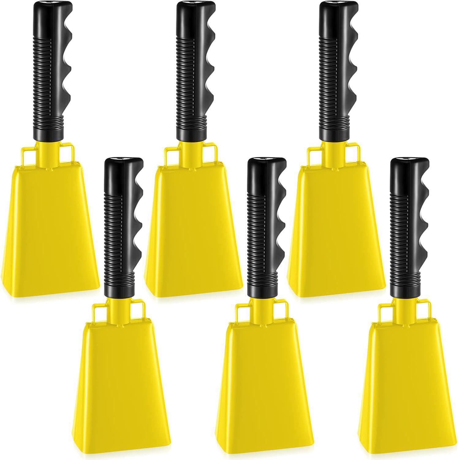 

9-Inch Hand-Cranked Cowbell for Cross-Border Competitions and Cheering – 8-Inch Long-Handled Square Design 8-inch