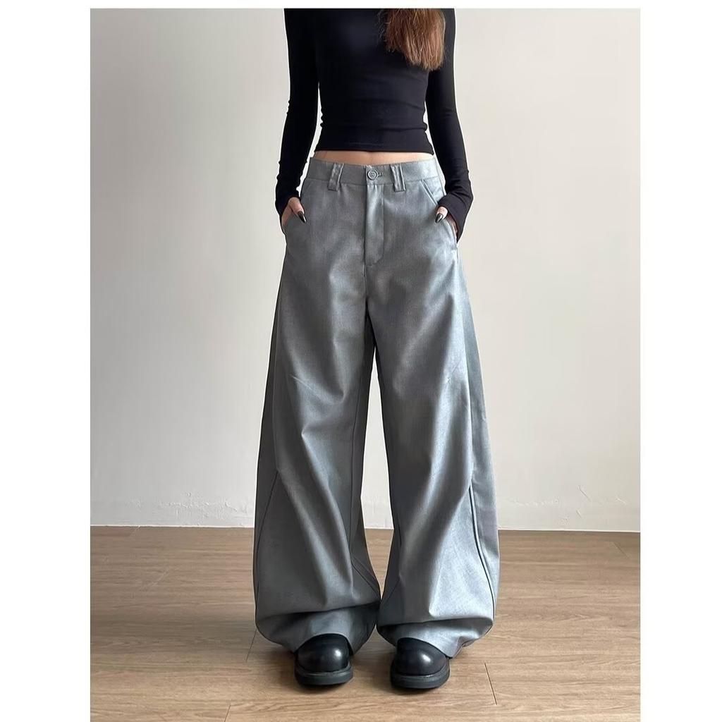 Women's Suit Pants Loose Slim Straight Casual Wide-leg Pants Korean Style Trousers