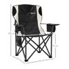 Set of 2 Folding Camping Chairs, Padded Camping Chairs with Adjustable Armrests, Portable & Lightweight Folding Camp Chair with Cooler Bag