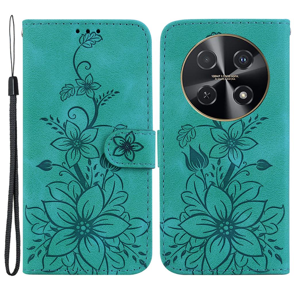 For Huawei nova 12i 4G Wallet Case PU Leather Phone Cover Flower Imprinted