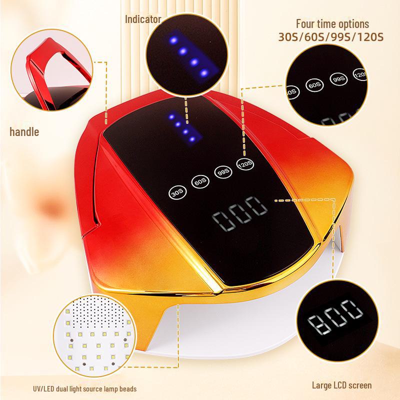 Wireless Nail Dryer: Large Space, Quick-Drying Nail Light Therapy Lamp