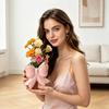 Modern Pink Ceramic Bow Vase Bow Knot Accent Handcrafted Ceramic Vase Simple Style Flower Vase Home Interior