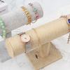 Suede Material Jewelry Display Frame Elegant Design Lightweight Bracelet Display Stand Multi-Tier Shelf Decorative Props