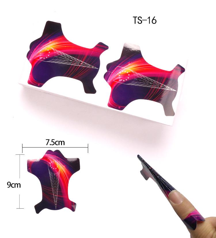 100-Piece French Light Therapy Nail Extension Forms: Butterfly & Horseshoe Designs