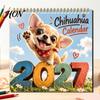 Chihuahua Puppy Pictures 2027 Wall Calendar, Cartoon Dog Hanging Calendar for Healing Pet Imagery Home Office, Cute 12 Monthly Planner Lovers