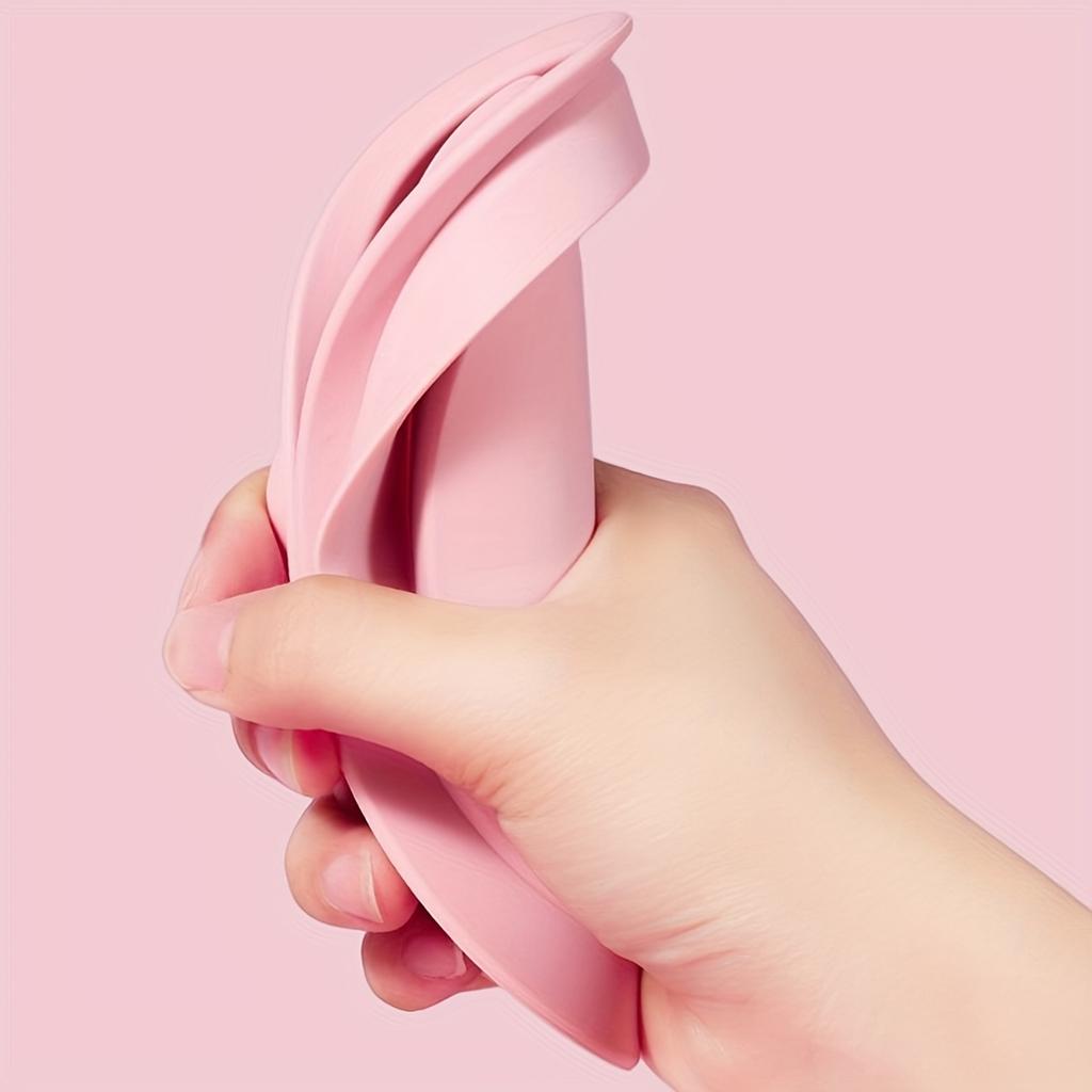 Silicone Folding Makeup Brush Scrub Bowl, Convenient Beauty Egg Cleaning Pad, Powder Puff Cleaning Bowl Tool