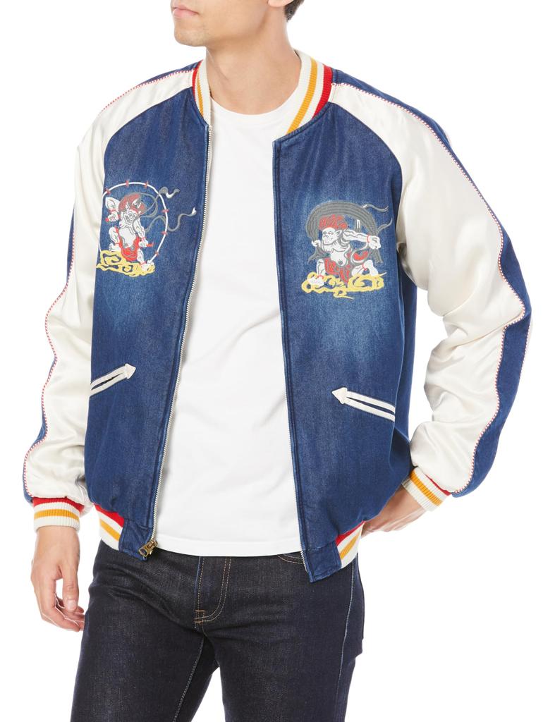 Jacket INDIGO NYLON SOUVENIR JACKET [Houston] Men's