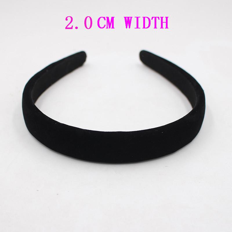 

SWINATE Модний жіночий базовий чорний оксамитовий обруч для волосся Подвійний розмір Обруч для волосся Еластичний обруч для волосся Простий однотонний стиль Легкий у носінні