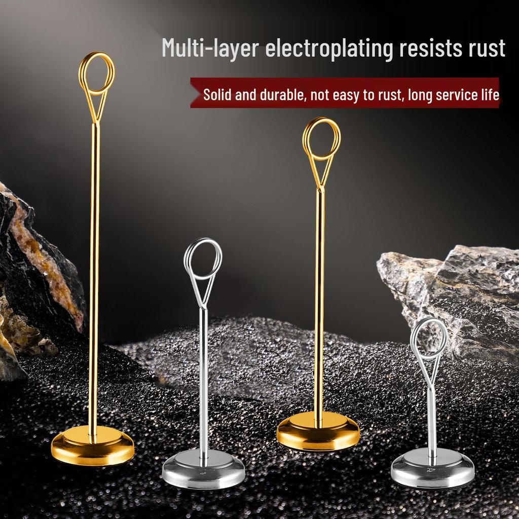 Stainless Steel Table Card Holder - Menu, Seat Number, Business Card Clip for Restaurant, Wedding, Banquet, Hotel.