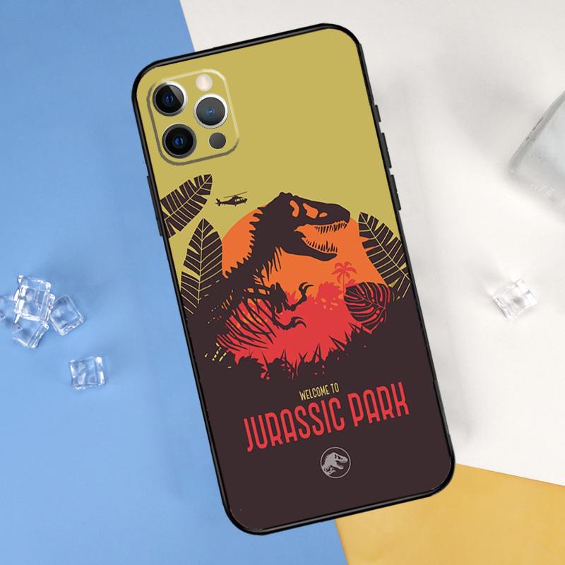Dinosaur World Jurassic Park Case For iPhone 13 12 11 14 Pro Max Mini Cover For iPhone XR X XS Max 6 Plus Phone Case