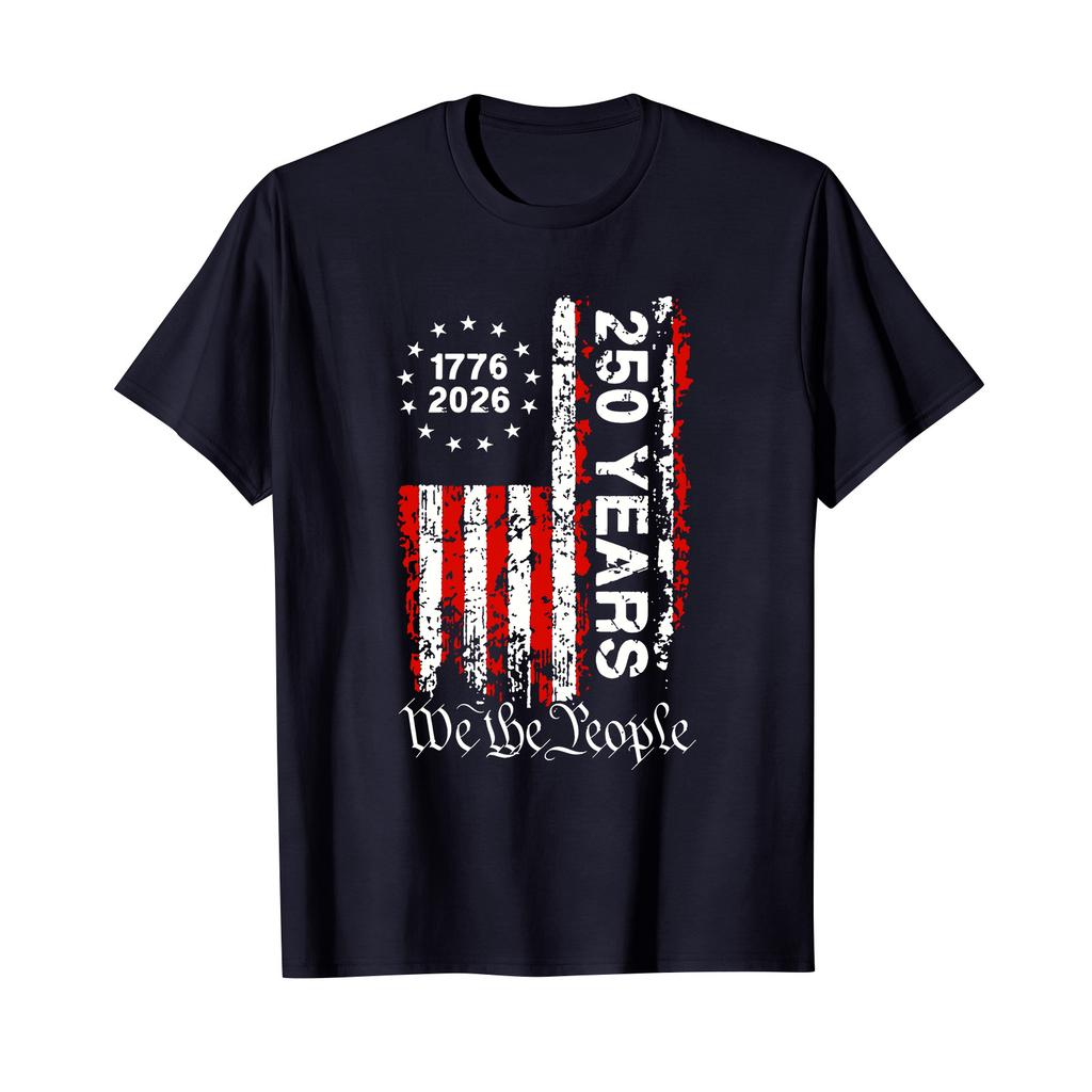 Men's Printed Round Neck T-Shirt Casual Sports Short-Sleeve Top