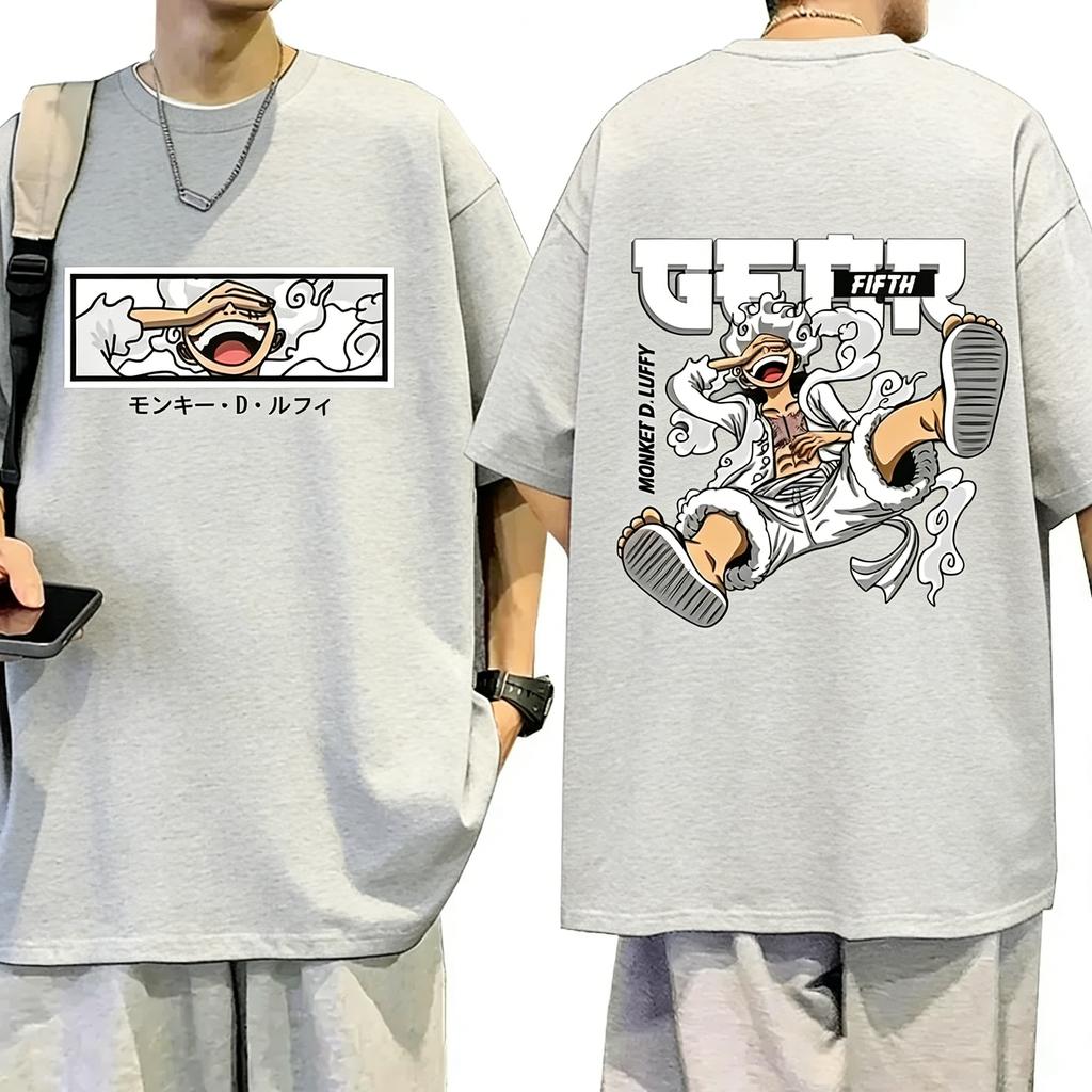 Plus Size One Piece Anime Printed Men and Women Tshirt Casual Summer Parent Child Top Fashion Street Wear Y2K Harajuku Style