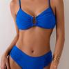 2025 Solid Color Two-Piece Bikini European & American Style