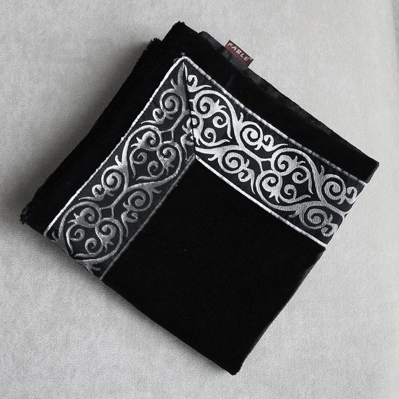 Light Luxury New Chinese-style Elegant Black Thickened Velvet Sofa Cushion Cover Pillowcase Backrests For Living Room Sofa
