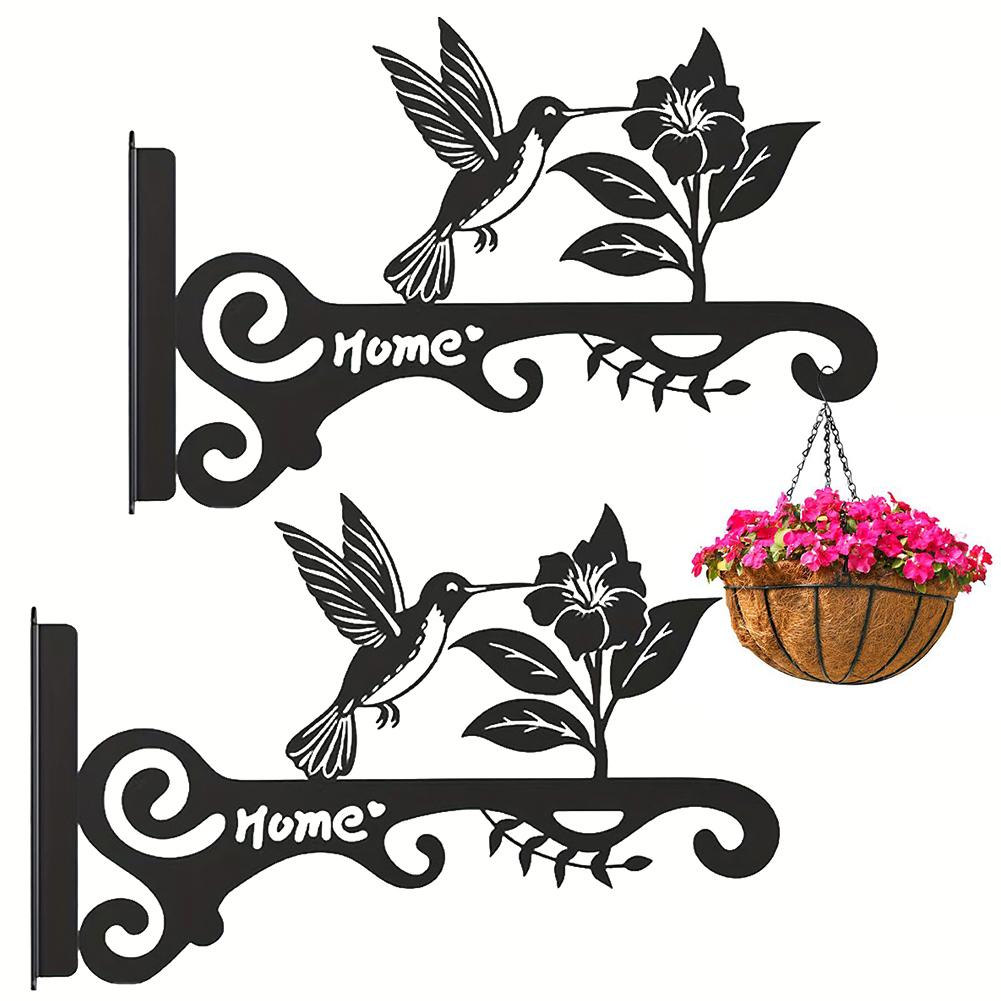 Aesthetic Wall Plant Hanger with Beautiful Bird Pattern Plant Hooks Hanging Brackets for Hanging Plants Bird Feeders Wind Chimes