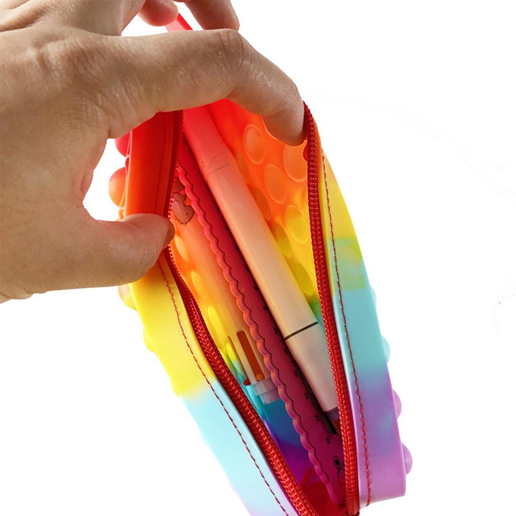 Caixa de lápis de descompressão de quebra-cabeça de mesa de descompressão sensorial de silicone