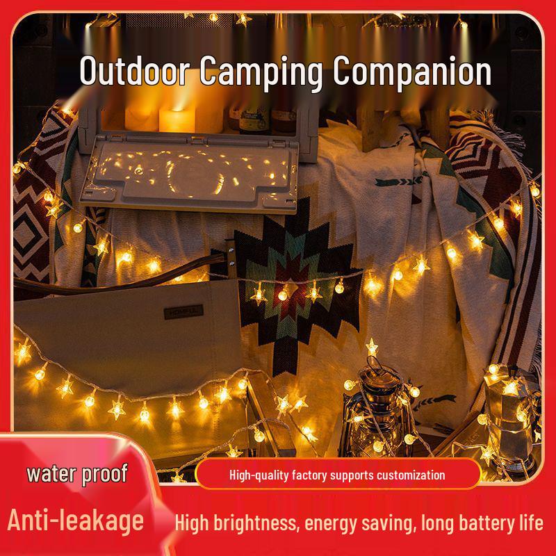 Outdoor Solar LED String Lights - Colorful, Energy-Saving, Long Battery Life