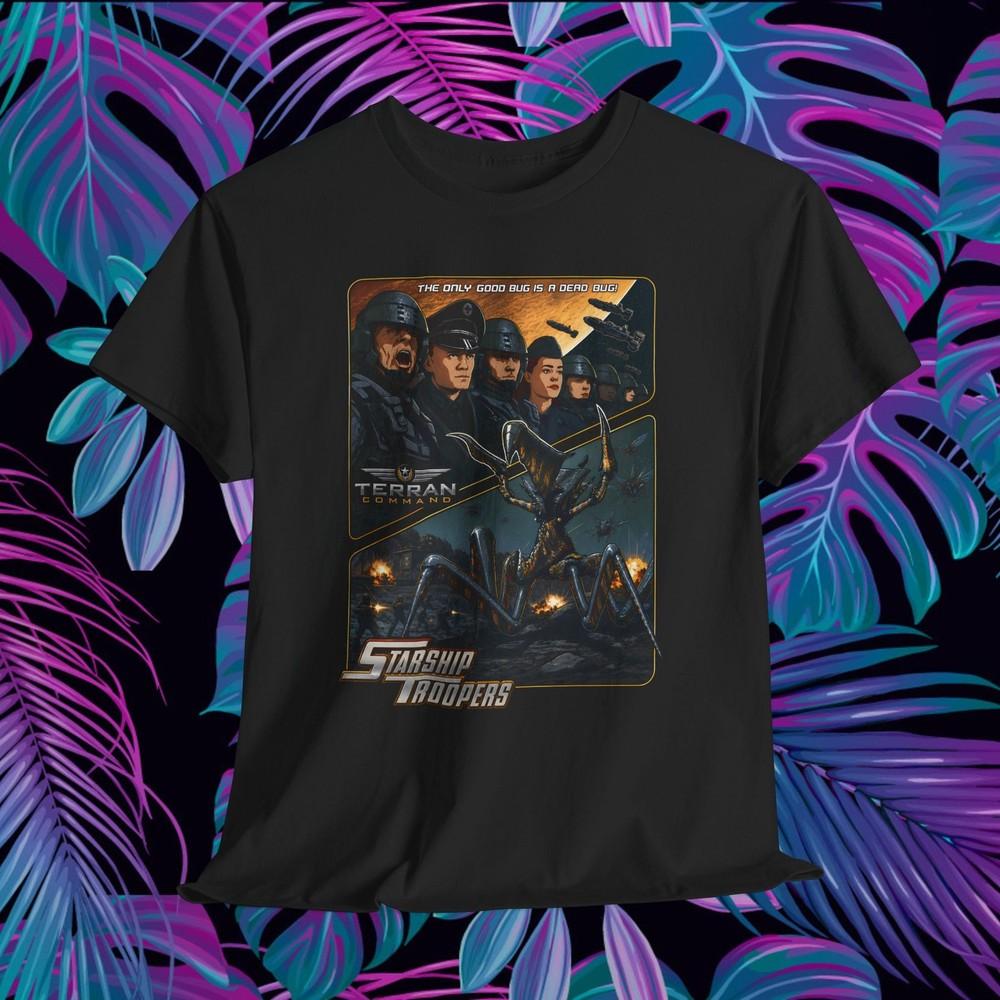 Starship Troopers Terran Comunisexd TShirt Bug War SciFi Military Graphic Tee