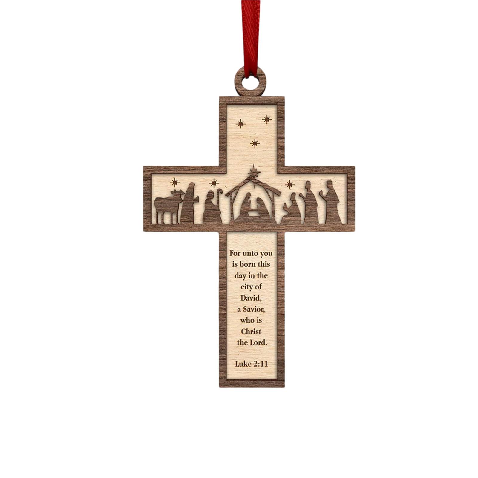 3DWooden Cross Ornaments, Ornaments, Religious Decorations, Gifts, Nativity Scenes