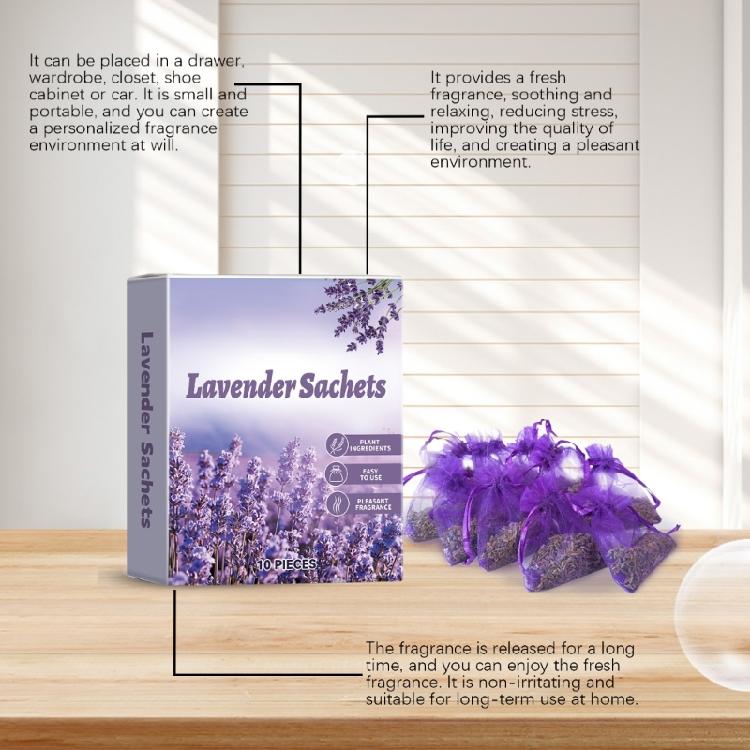 10Pieces Lavender Scent Sachets for Home and Car Use Providing Calming and Inviting Atmospheres Natural Fragrances