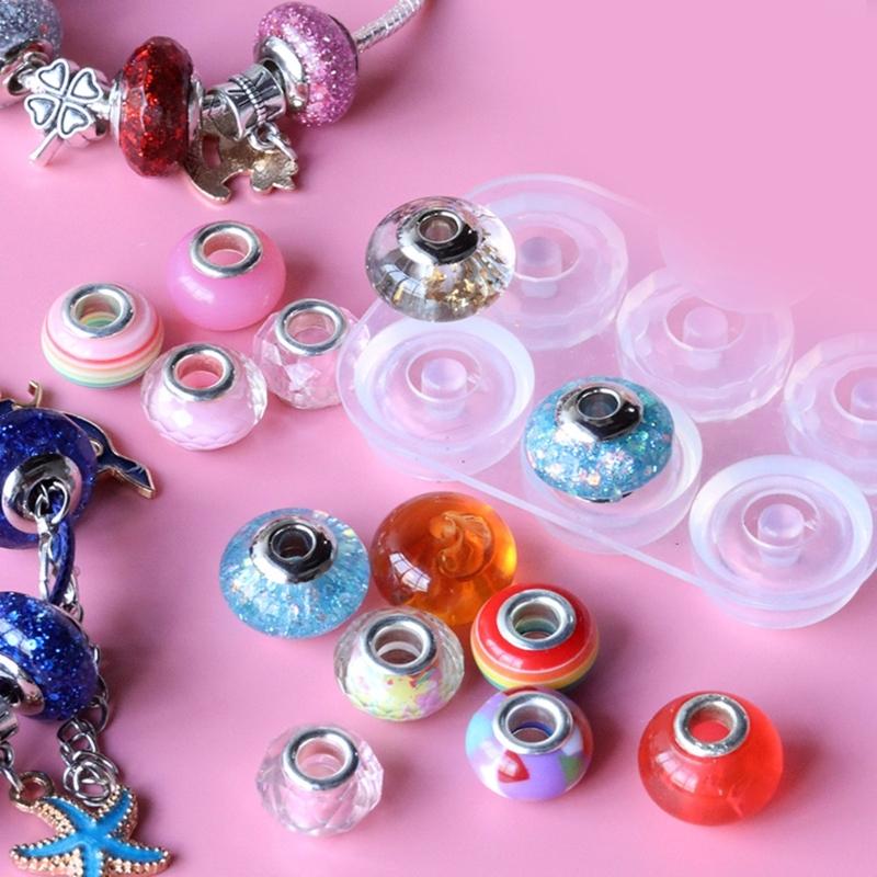 Diy Crystal Epoxy Mold 6 Grids Ball Earrings Bracelet Mirror Resin Mold Beads Silicone Mold for Diy Pendants Making
