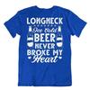 Beer Never Broke My Heart T-SHIRT Bear Love BBF TEE Bucks Bux SHIRT Tshirt Tee