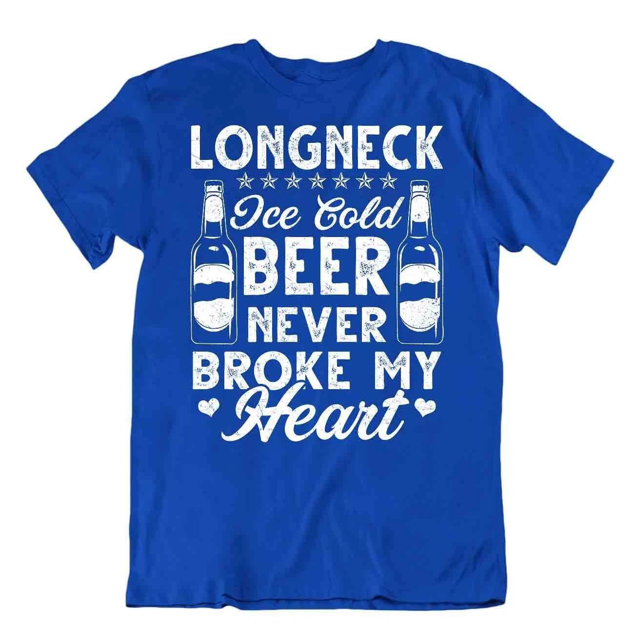 Beer Never Broke My Heart T-SHIRT Bear Love BBF TEE Bucks Bux SHIRT Tshirt Tee S