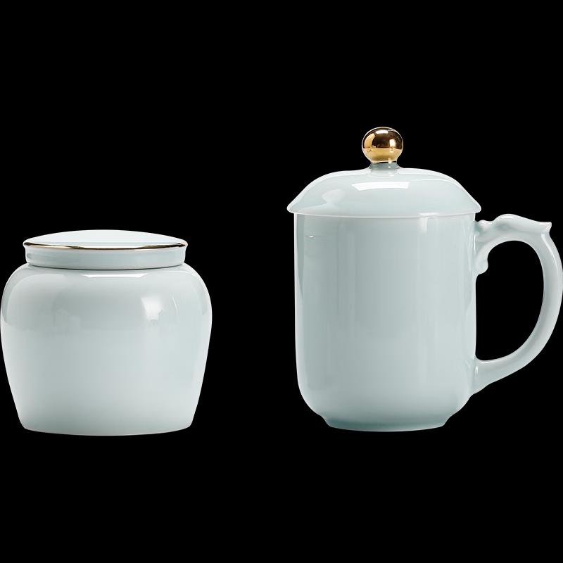 Longquan Celadon Presidential Cup and Jar Set