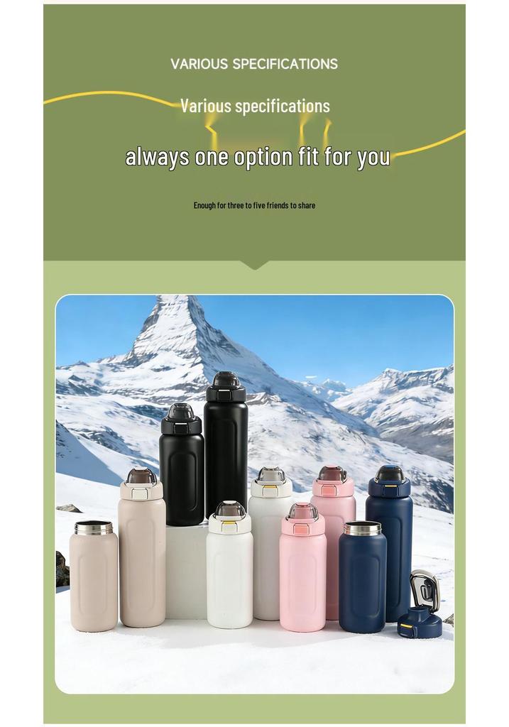 Large Capacity 304 Stainless Steel Vacuum Thermos Cup for Car & Outdoor Use