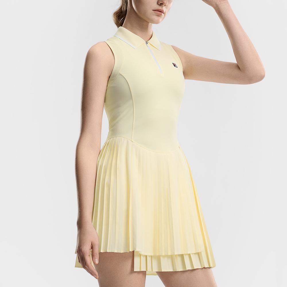 Fila Fitted Stretch Polo Sleeveless Dress Two-Piece Set Women Dresses A11W623307F-YE