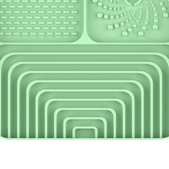 Silicone Dog Lick Mat with Spatula Boredom Anxiety Relief Pet Food Mat with Suction Cup Slow Feeder Bowl Peanut Butter Licking Mat Enrichment Toy