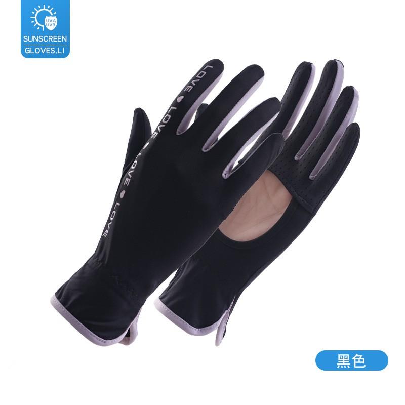 Womens UV Protection Driving Gloves Breathable Ice Silk Fingerless Outdoor Cycling Sunscreen