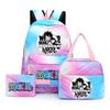 3Pcs/set Anime One Piece Anti-Theft Backpack Casual Daypack with Lunch Bag Pencil Case Back To School Daily Bookbag for Boy Girl Mochila Rucksack
