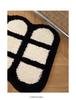 Checkered Non-Slip Absorbent Bathroom Mat - Thickened Bedside and Toilet Floor Rug