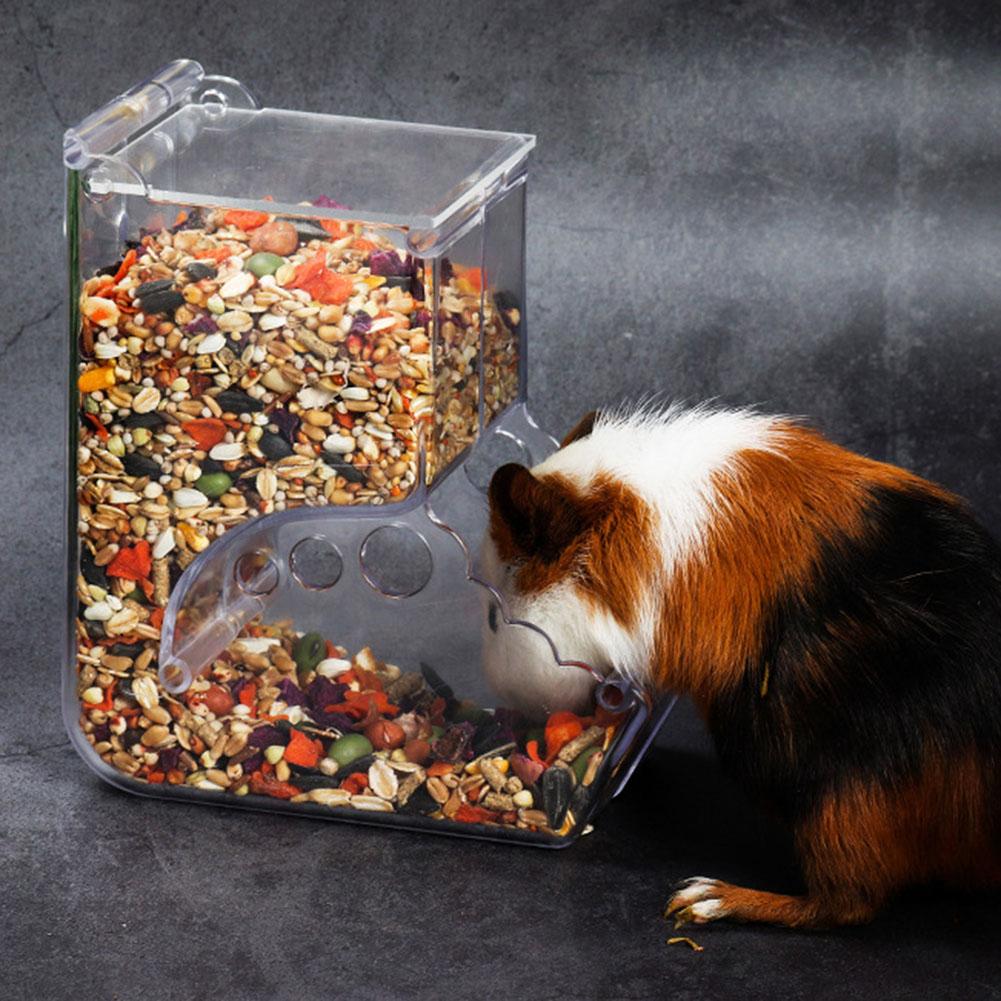 Hamster Automatic Transparent Food Feeder Plastics Simplicity Clear Strong Samll Animal Food Bowl Pet Supplies