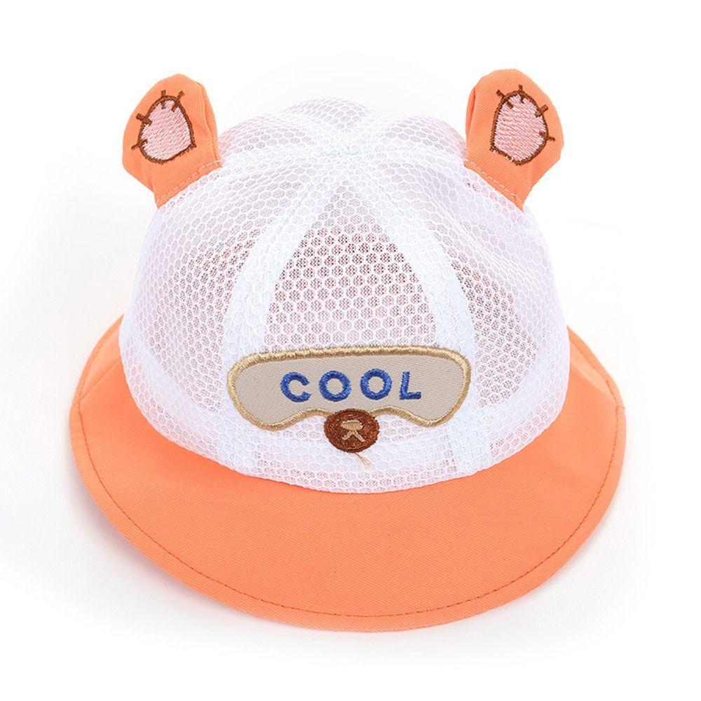 

Детская шляпа-ведро с защитой от ультрафиолета, дышащая солнцезащитная кепка, пляжная кепка для новорожденных девочек и мальчиков оранжевый