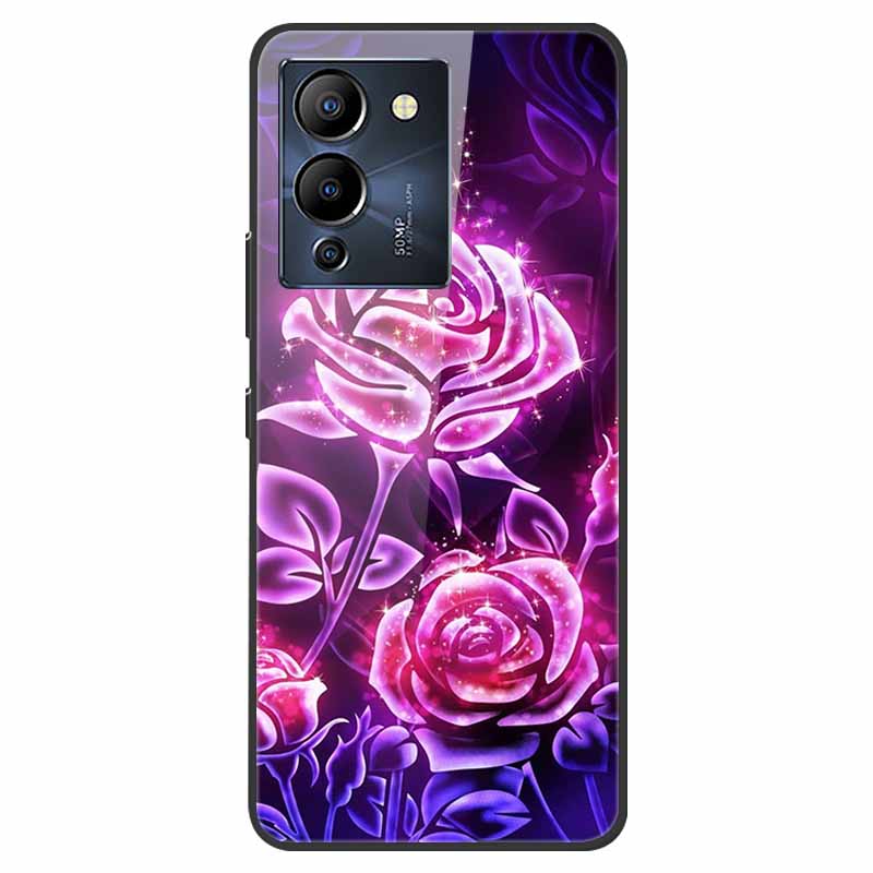 For Infinix Note 12 G96 Case X670 Marble Tempered Glass Hard Back Cover for Infinix Note12 Helio G96 Phone Cases 6.7'' Fundas
