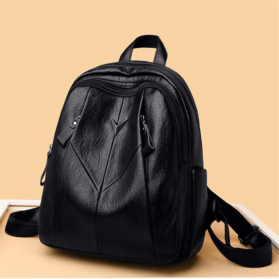 ladies soft leather backpack