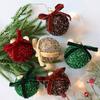 16Pcs Butterfly Bow Christmas Balls Round Christmas Hanging Pendant Christmas Tree Ornaments  Gifts