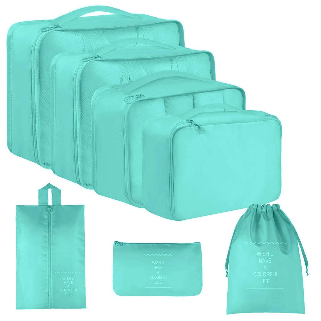 Seven-Piece Travel Storage Set: Wash Bag, Clothes, Underwear Organizer & Folding Sub-Pack