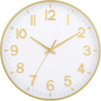 Stylish, Quiet, Radio-controlled Wall Clock with a Nordic Design. Easy To Read, Continuous Second Hand, Silent Second Hand At Night, 3D Numerals,