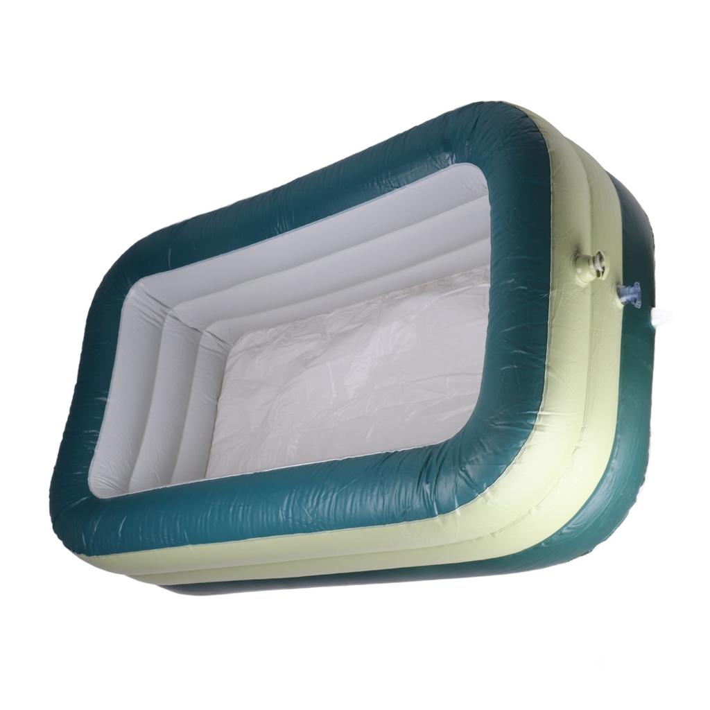 Oppblåsbart basseng Rektangulært formet Søte mønstre Sammenleggbart Fortykket PVC Svømmebasseng for barn