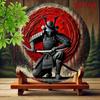 Semn Metalic Retro Samurai Cutie de Conservă Impermeabil Aluminiu Artă de Perete pentru Decor Acasă Cafenea Garaj