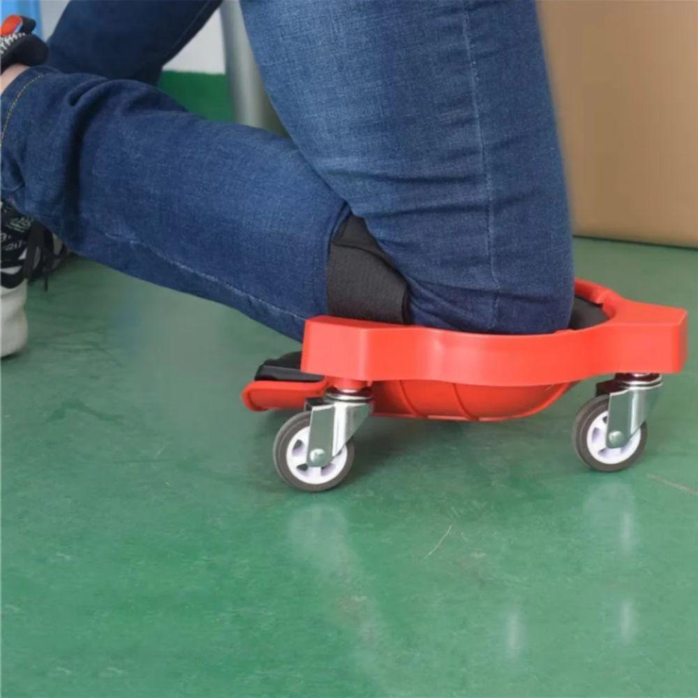 Foam Padded Rolling Knee Pads Built-in Wheels Knee Protection Pads Vinyl Installation
