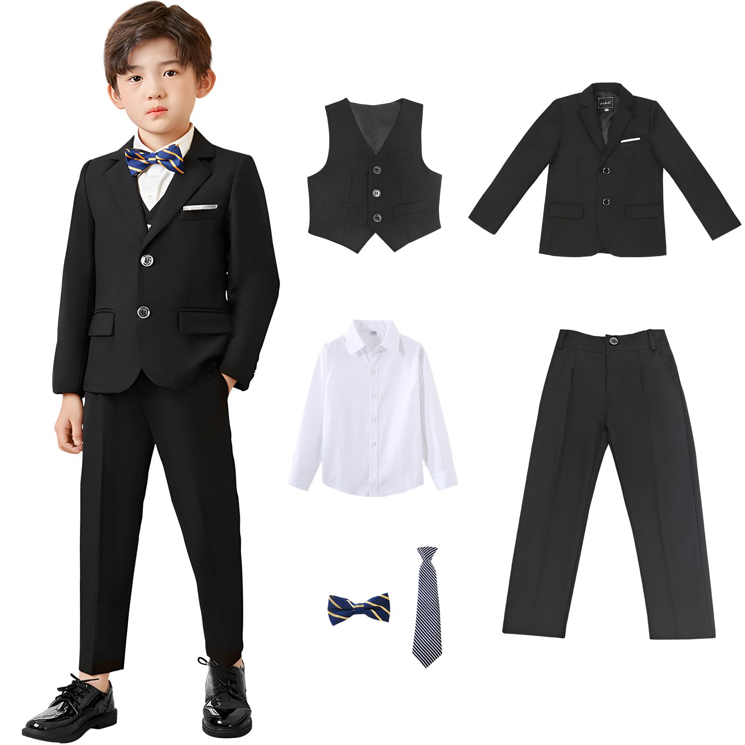 

Костюмы для формальных детей Длинный комплект для верха и низа Поступление в школу Поступление в детский сад Выпускной в детском саду Подходит для черного цвета [Комфорт U]