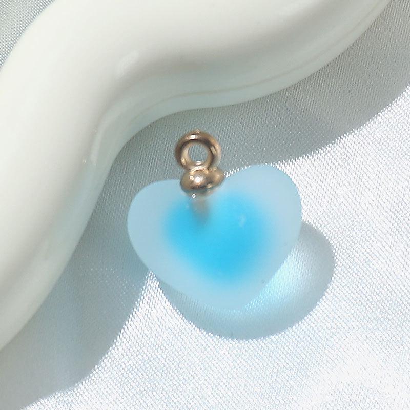 Frosted Heart Acrylic Beads for DIY Jewelry Making