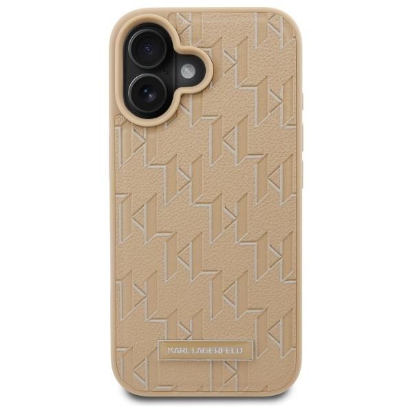 Karl Lagerfeld Klhmp16Spkhporpe Iphone16 6.1 Beżowy/Beige Hardcase Hot Stamp Magsafe